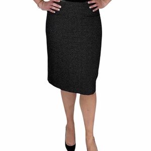 NWT Black Label by Evan-Picone Black w/ white polka dots pencil skirt – Size 4